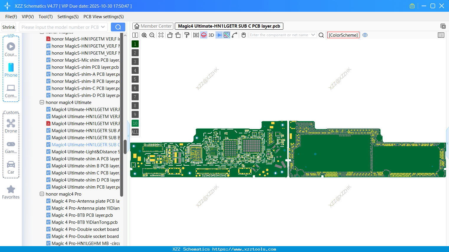 Honor Magic4 Ultimate-HN1LGETR SUB C PCB Layer